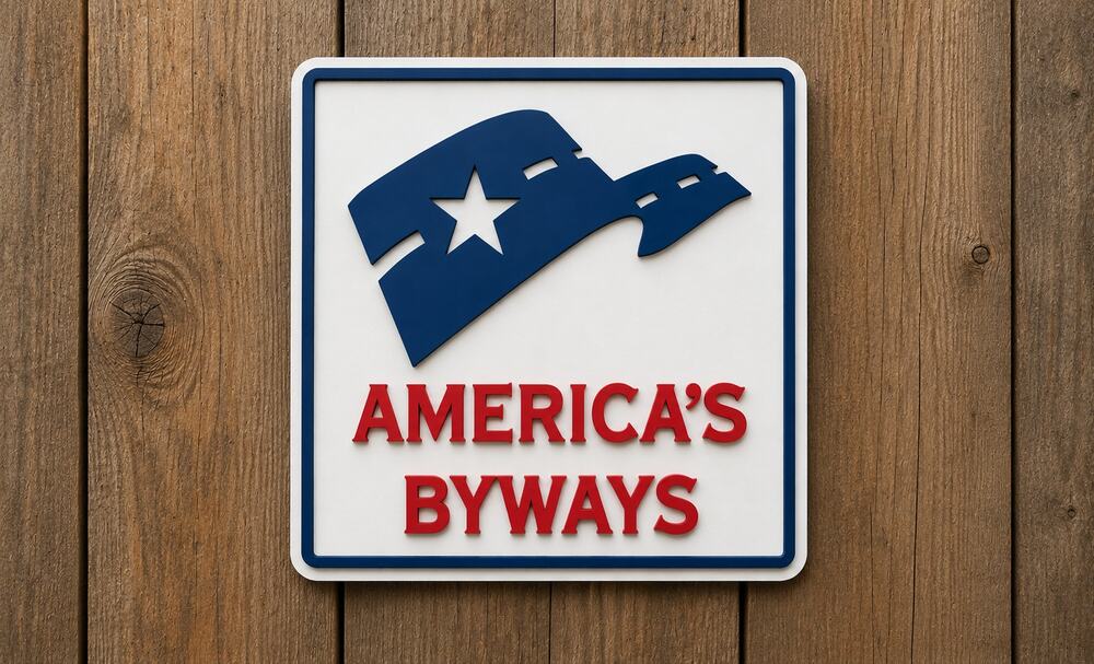 Americas Byways Road Sign Travel USA 250 Highway Interstate Freeway Scenic
